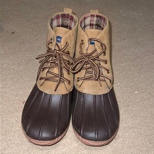 tan simply southern duck boots